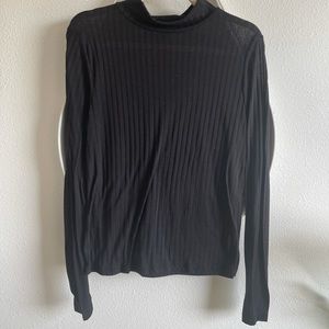 Topshop Mock Neck Sheer Top